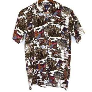 🍩Vintage Ruff Hewn LINEN SAFARI Button Up Shirt🍩